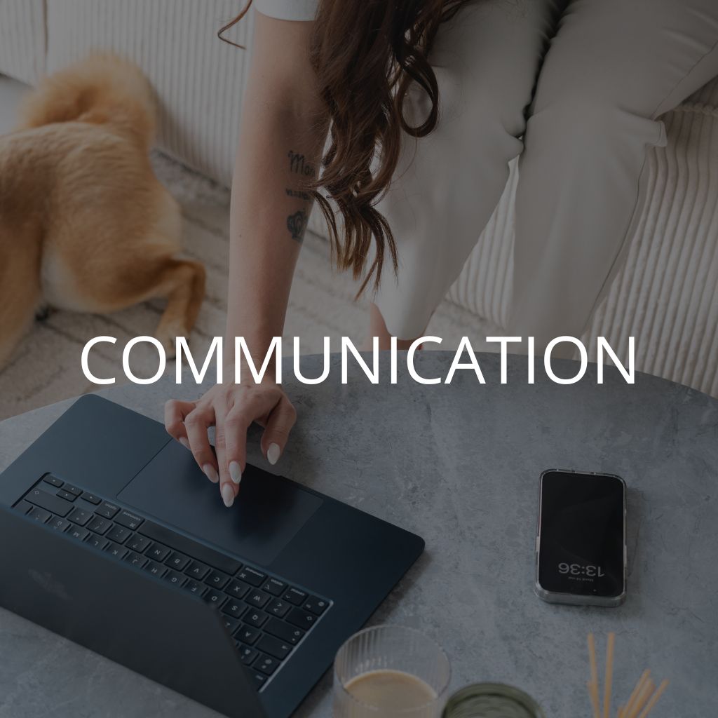 Offre service communication page d'accueil paulineg-consulting, assistante administrative